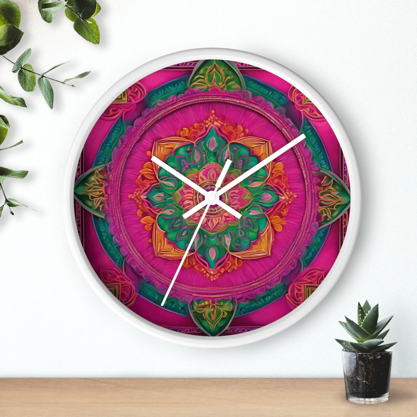 Radiant Harmony – Mandala Art Wall Clock | Artloom Gallery