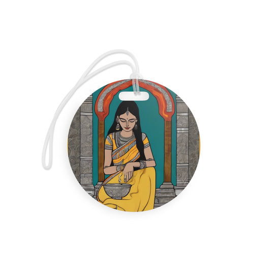 Madhubani Painting – Luggage Tag | Artloom Gallery