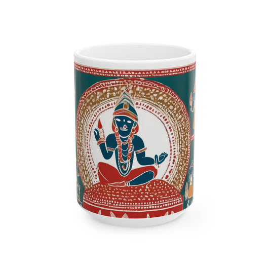 Coffee Mug – Warli Art “Let the Festivities Begin”