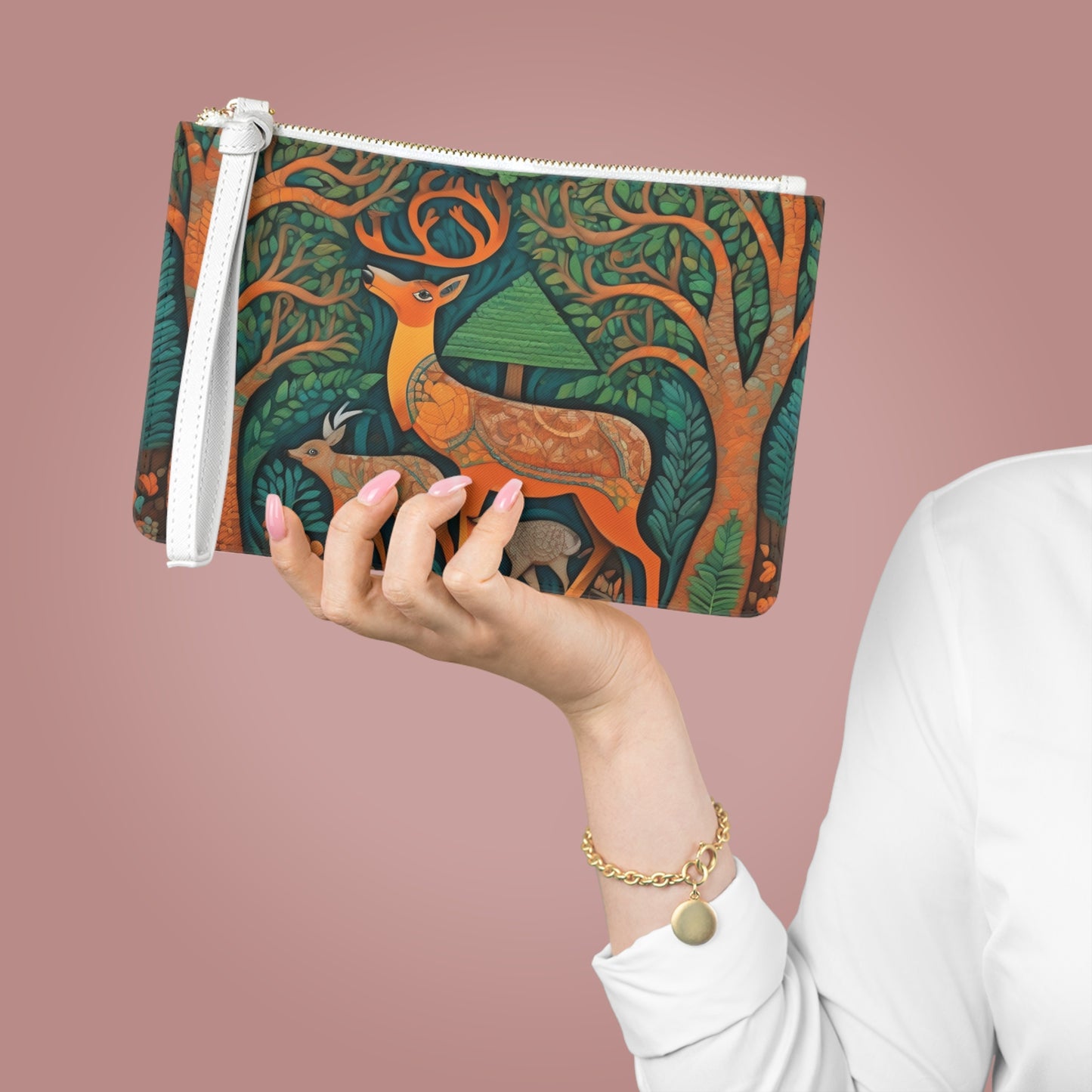 Gond Art – Forest Whispers | Elegant Clutch Bag | Artloom Gallery
