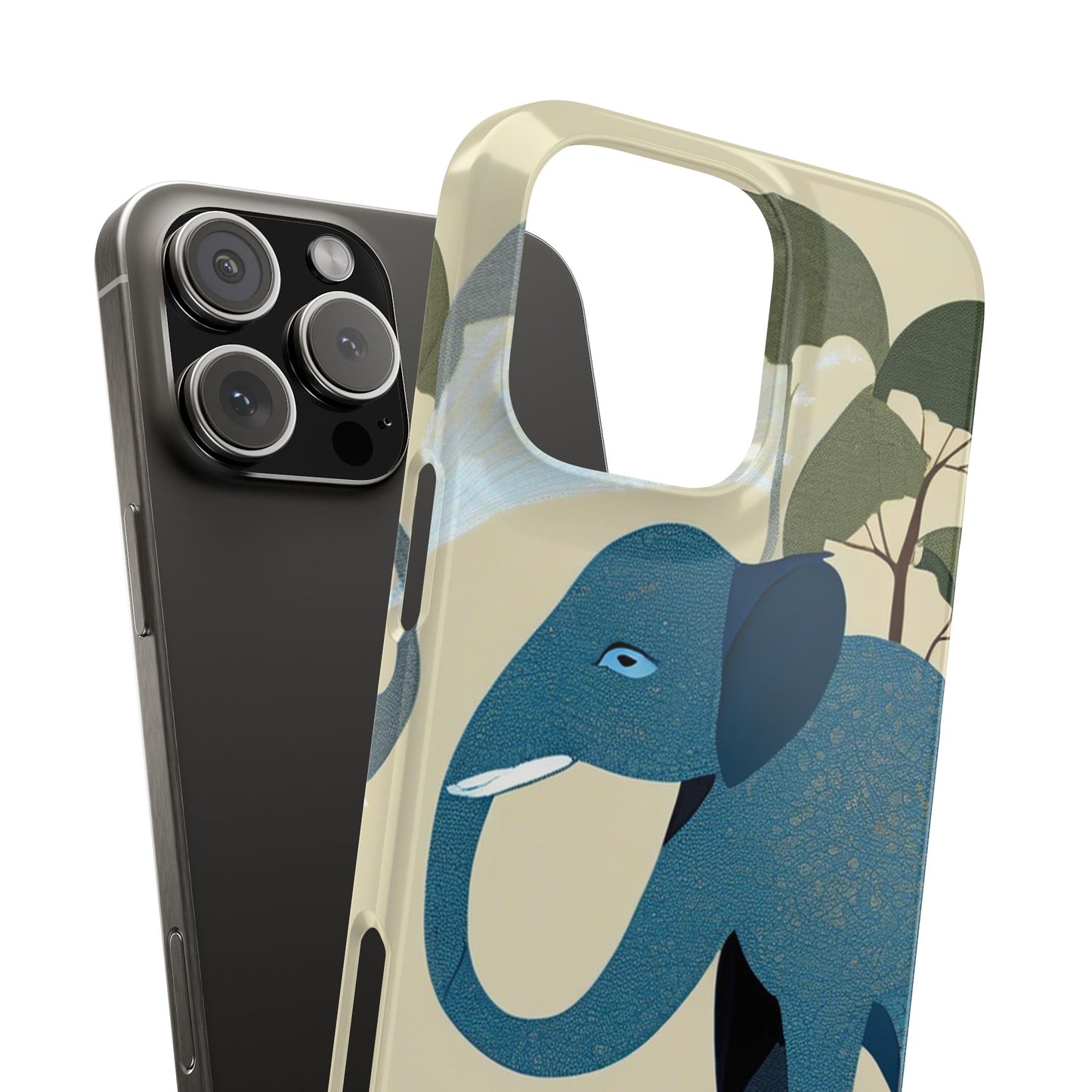 Playful Elephant Art Slim Phone Case | Artloom Gallery