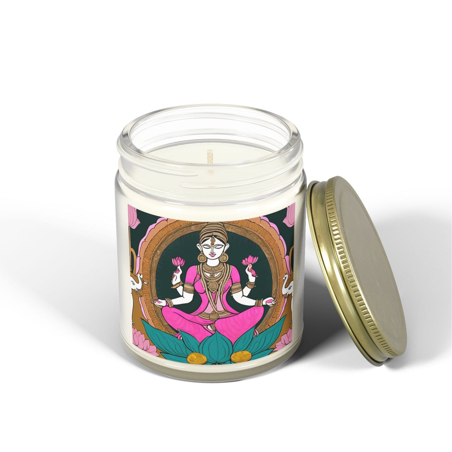 Goddess Laxmi Scented Candle for Diwali  (4oz, 9oz) | Artloom Gallery