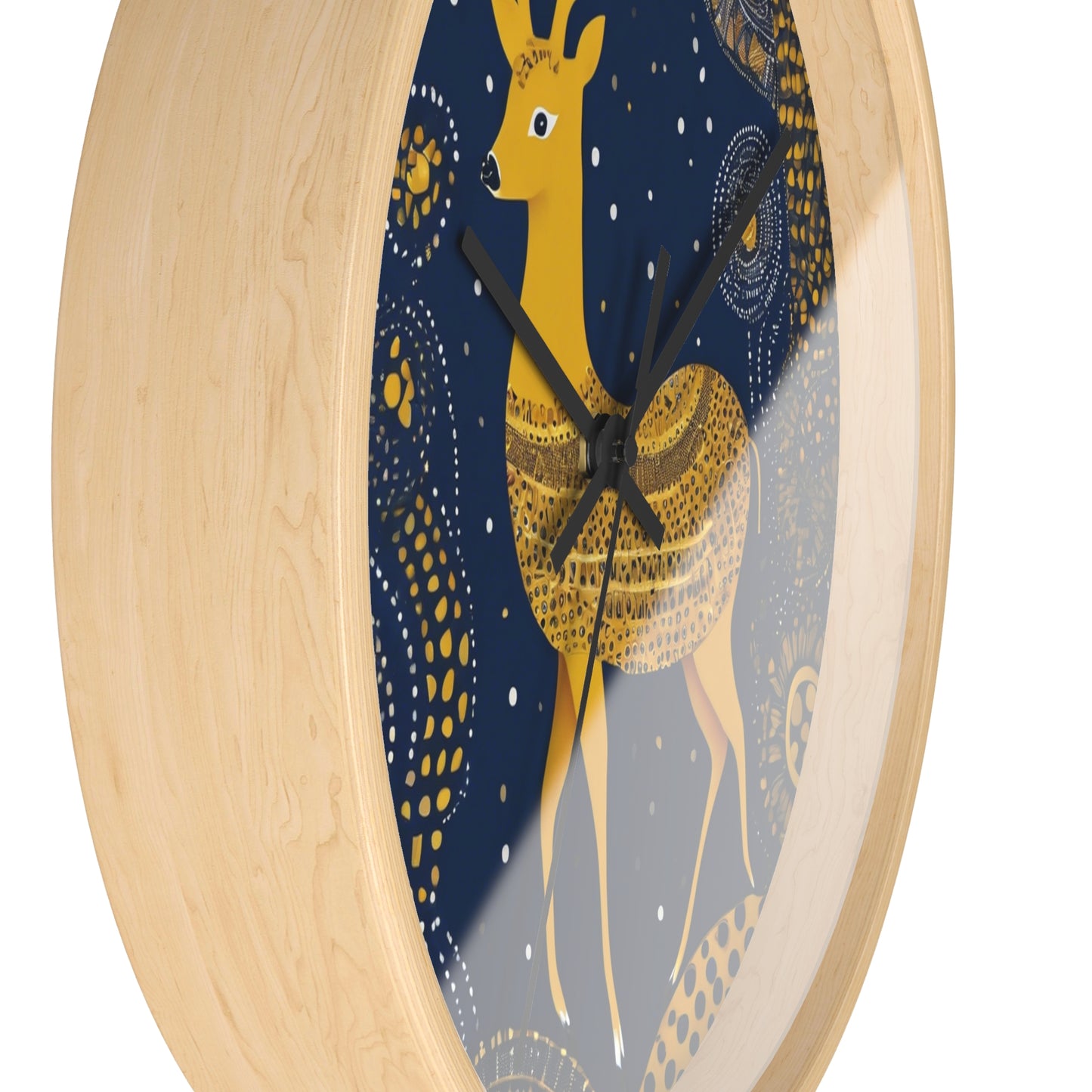 Majestic Deer – Gond Tribal Wall Clock | Artloom Gallery