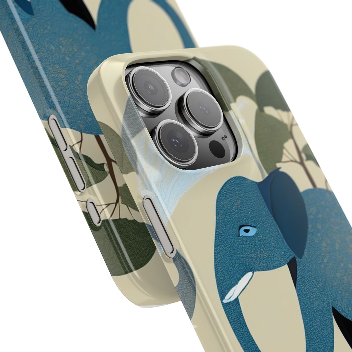 Playful Elephant Art Slim Phone Case | Artloom Gallery
