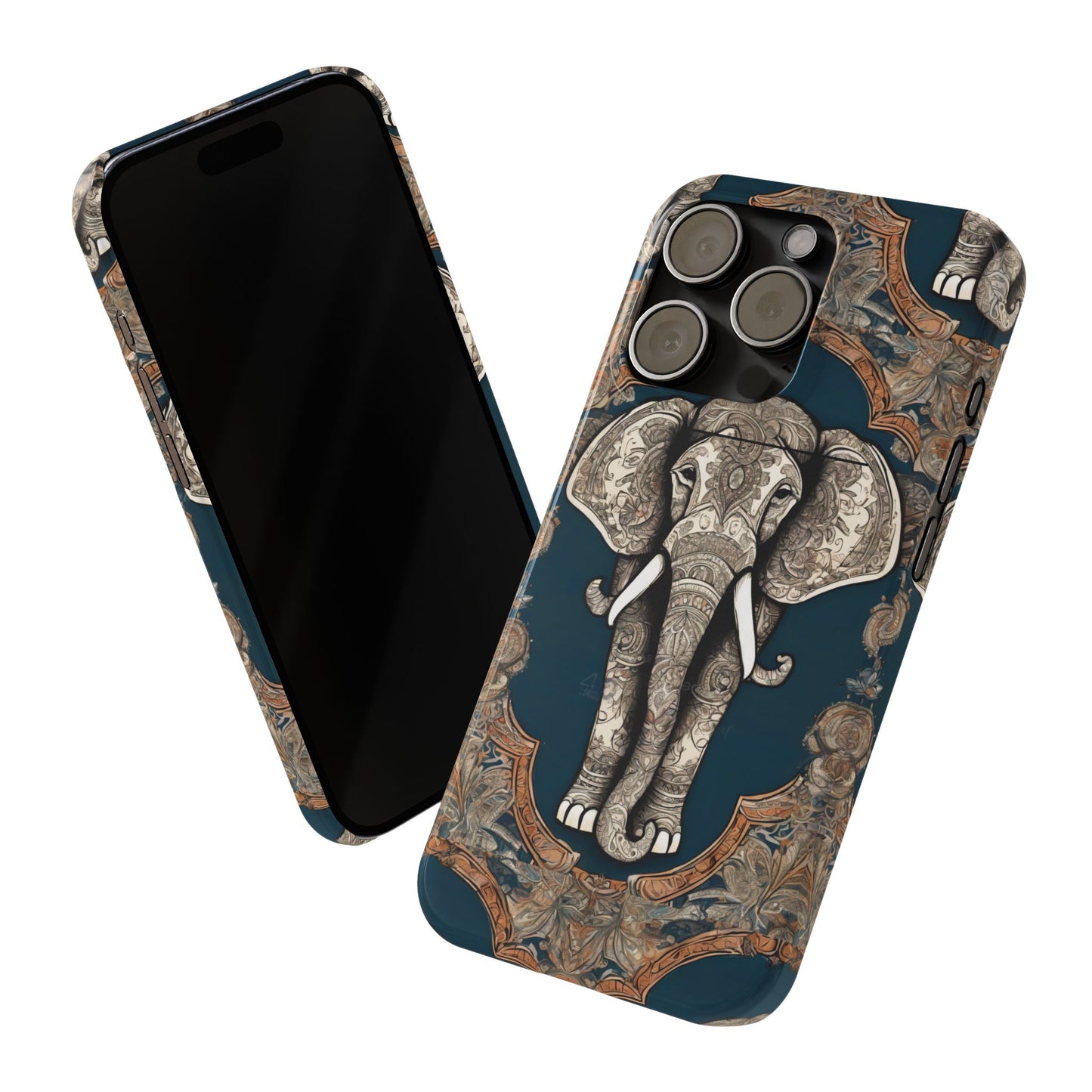 Majestic Elephant Mandala Pattern Art Slim Phone Case | Artloom Gallery