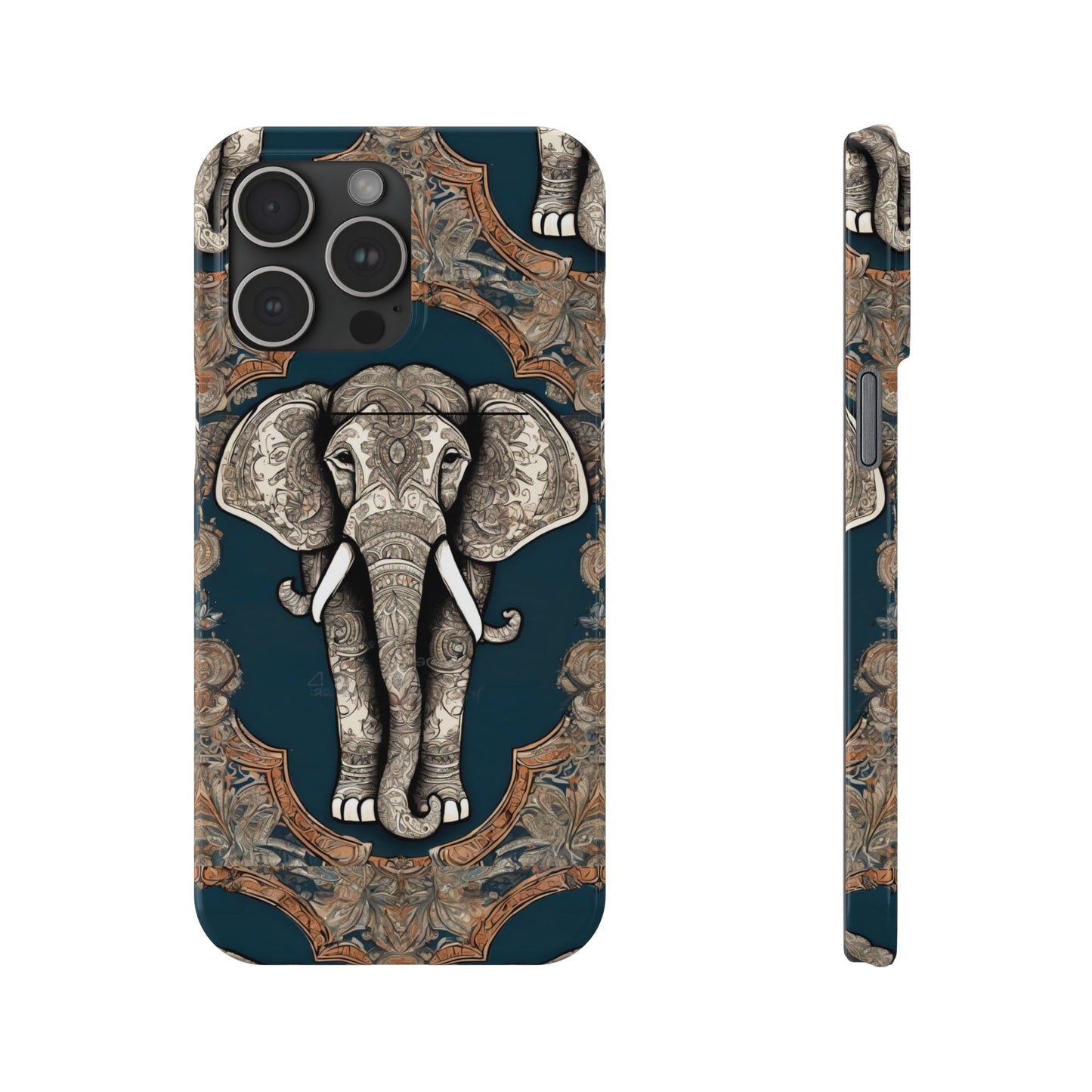 Majestic Elephant Mandala Pattern Art Slim Phone Case | Artloom Gallery
