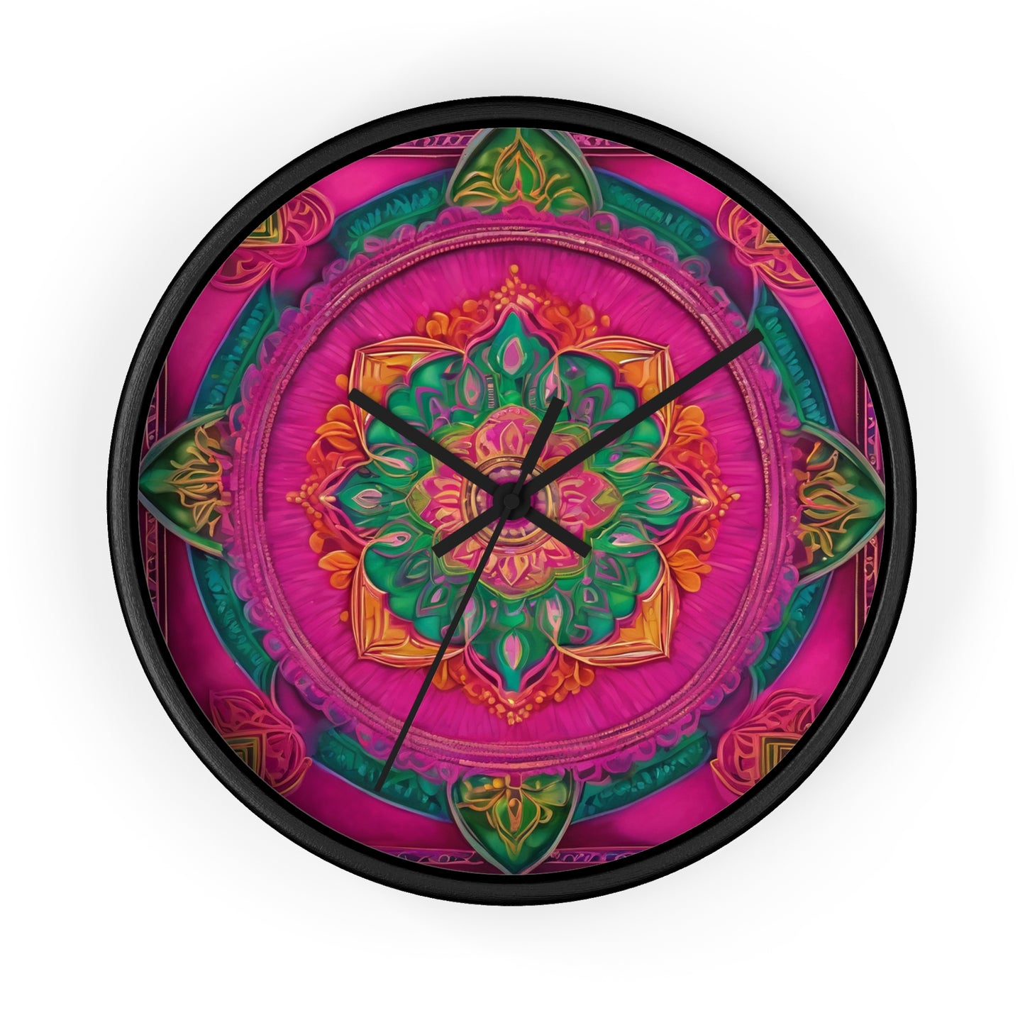 Radiant Harmony – Mandala Art Wall Clock | Artloom Gallery