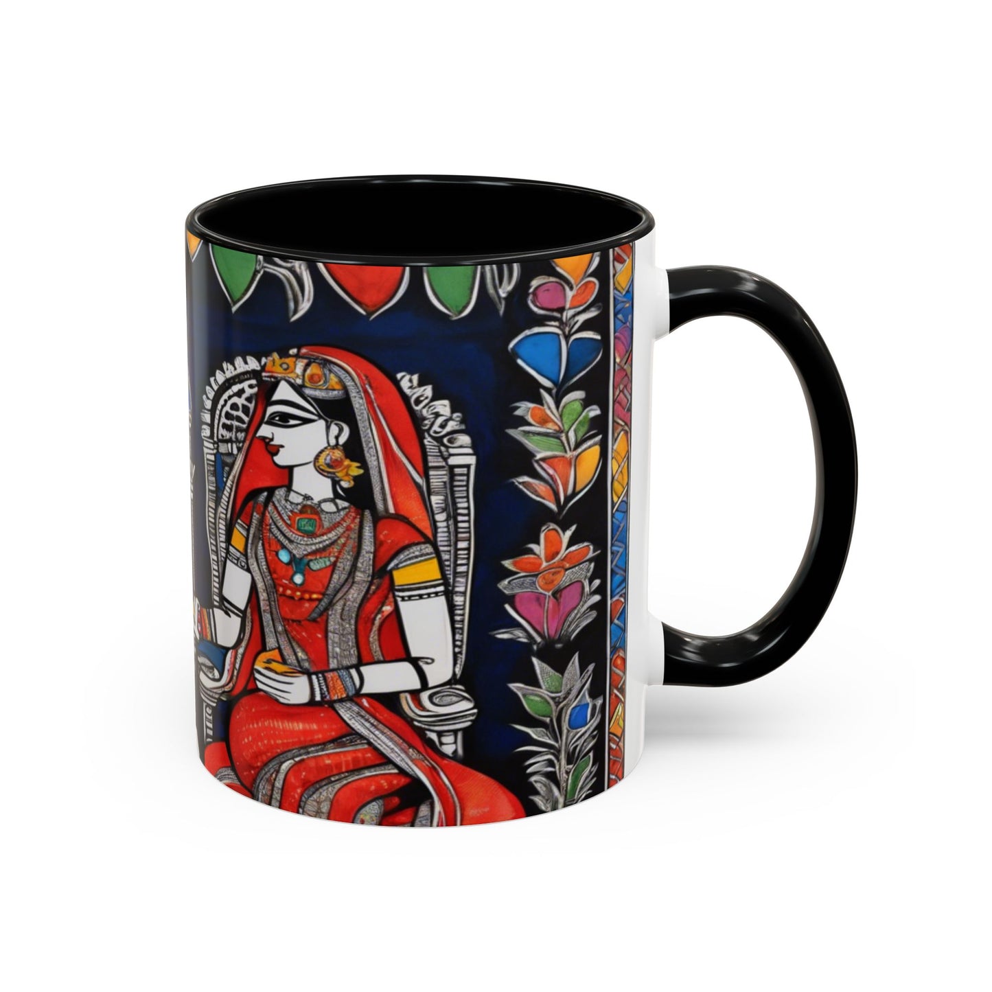 Artistic Madhubani Indian Art – Ceramic Coffee Mug (11oz/15oz) | Artloom Gallery
