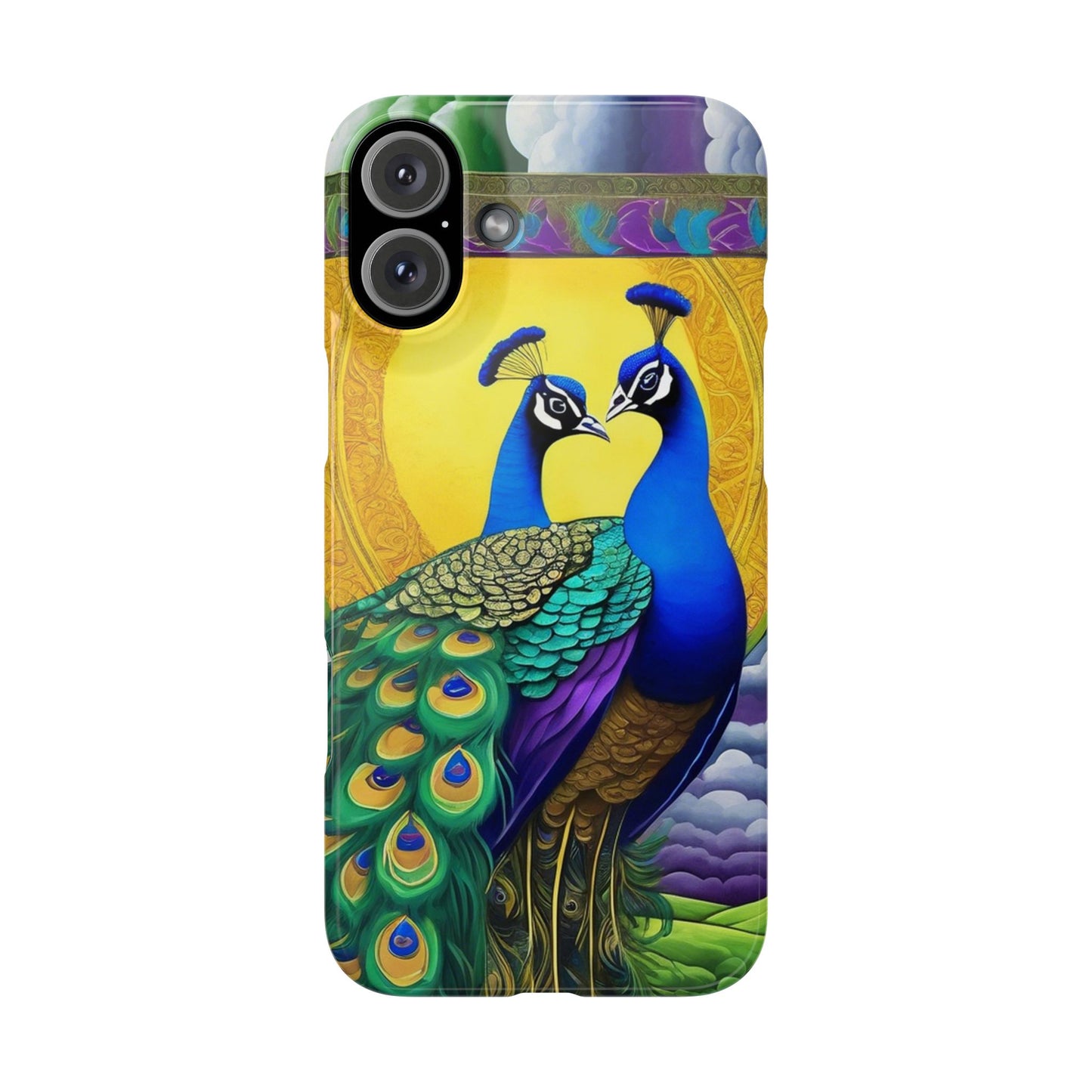 Beautiful Peacocks Slim Phone Case | Artloom Gallery