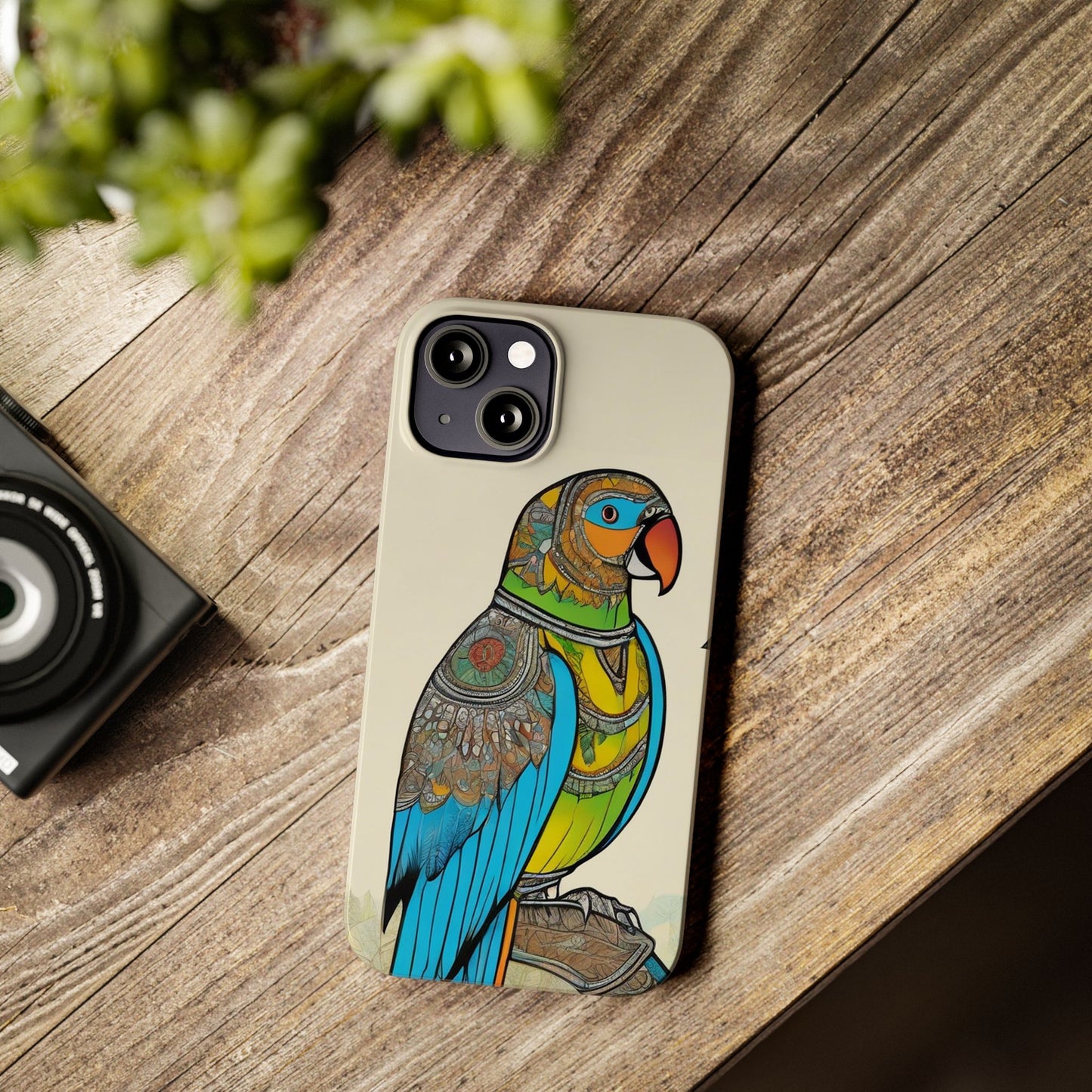 Artistic Parrot Mandala Art Slim Phone Case | Artloom Gallery