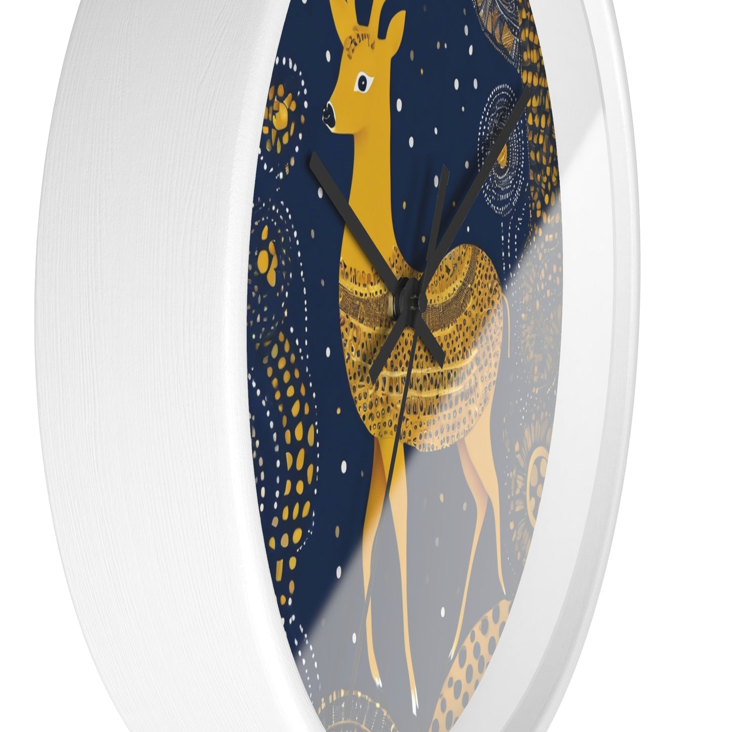 Majestic Deer – Gond Tribal Wall Clock | Artloom Gallery