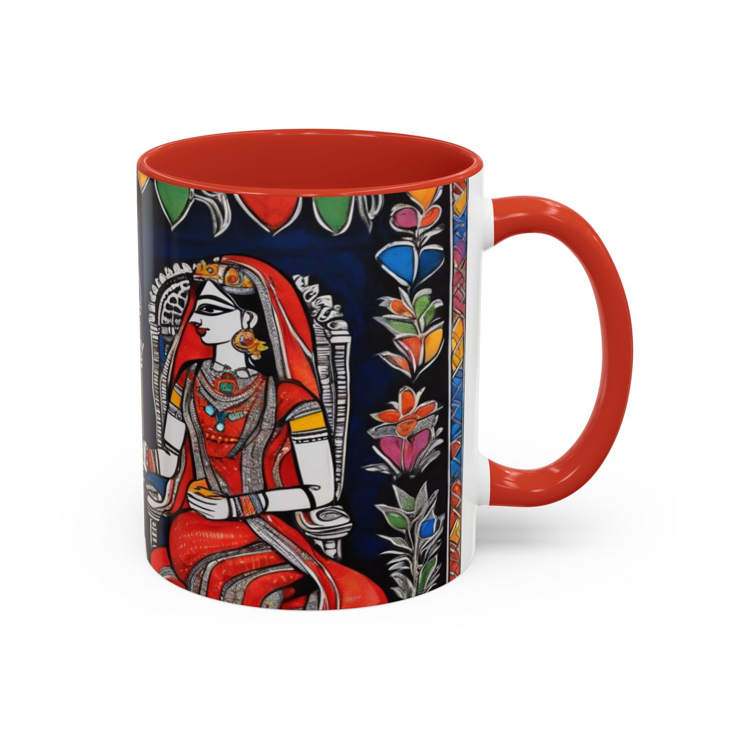 Artistic Madhubani Indian Art – Ceramic Coffee Mug (11oz/15oz) | Artloom Gallery