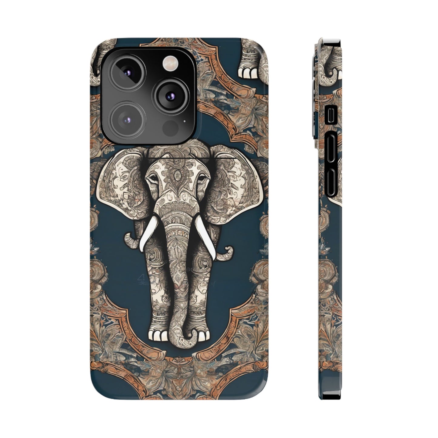 Majestic Elephant Mandala Pattern Art Slim Phone Case | Artloom Gallery
