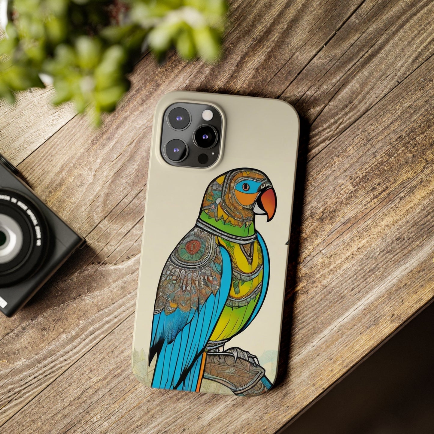 Artistic Parrot Mandala Art Slim Phone Case | Artloom Gallery