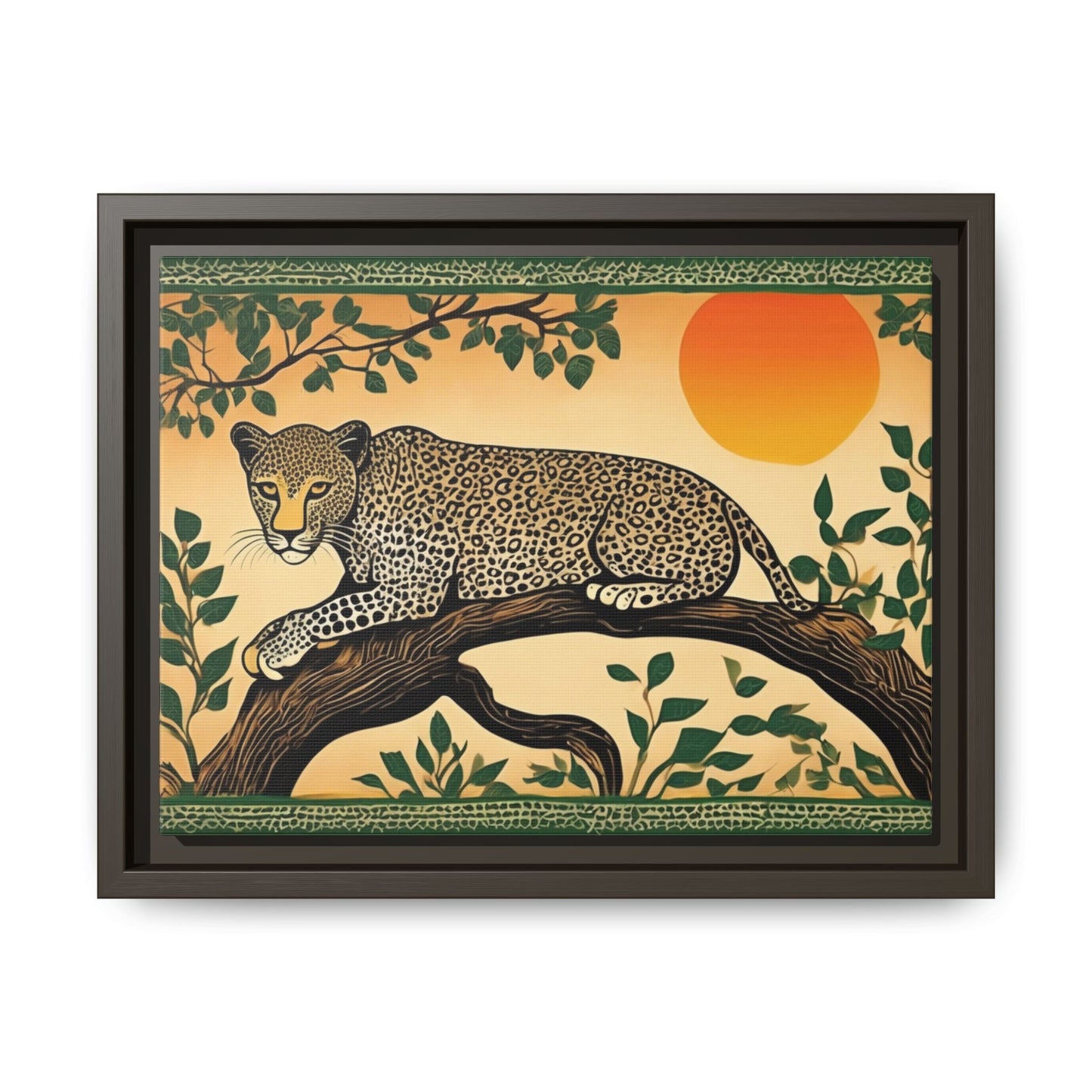 Cheetah in the Trees – Wooden Frame Canvas Print | Artloom Gallery