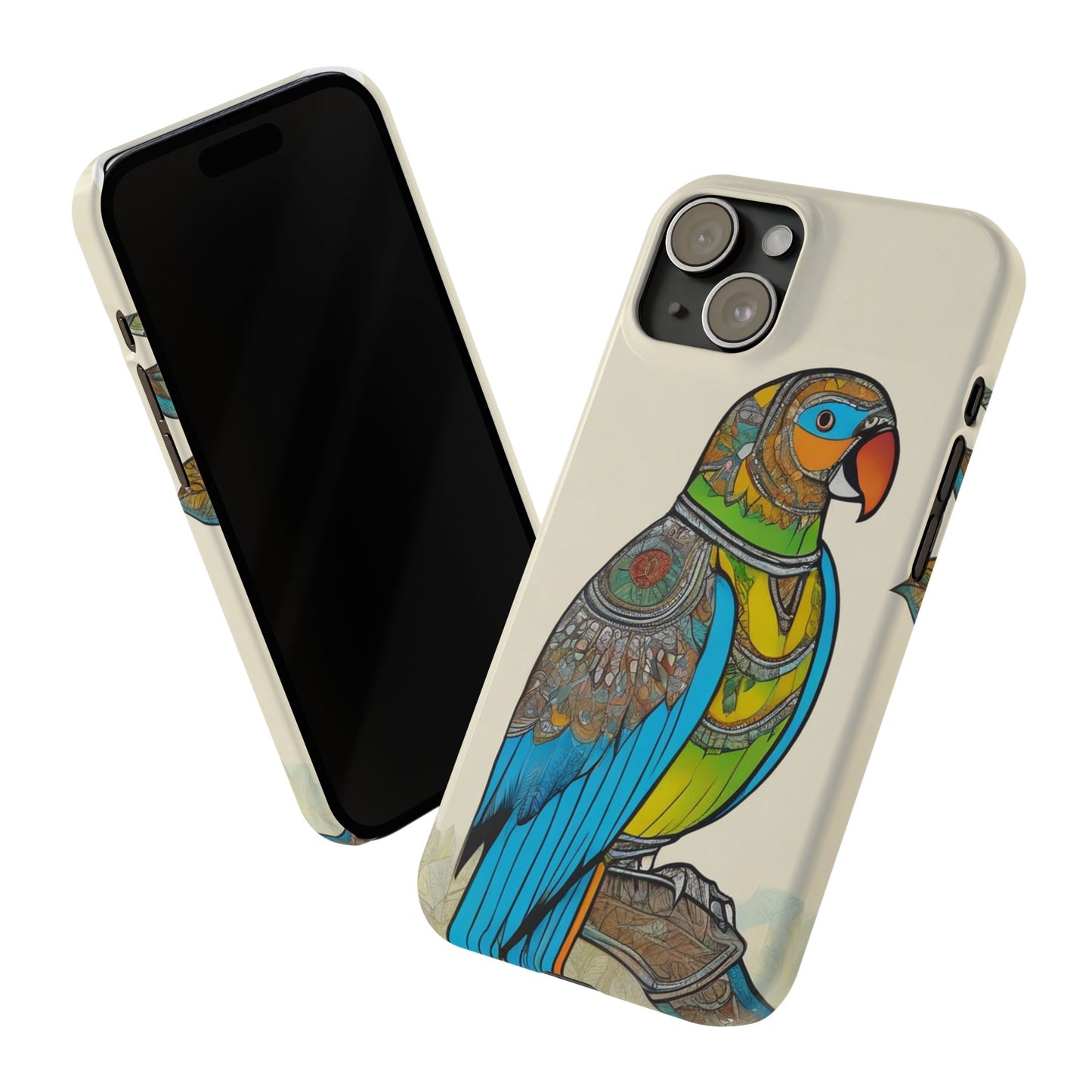 Artistic Parrot Mandala Art Slim Phone Case | Artloom Gallery