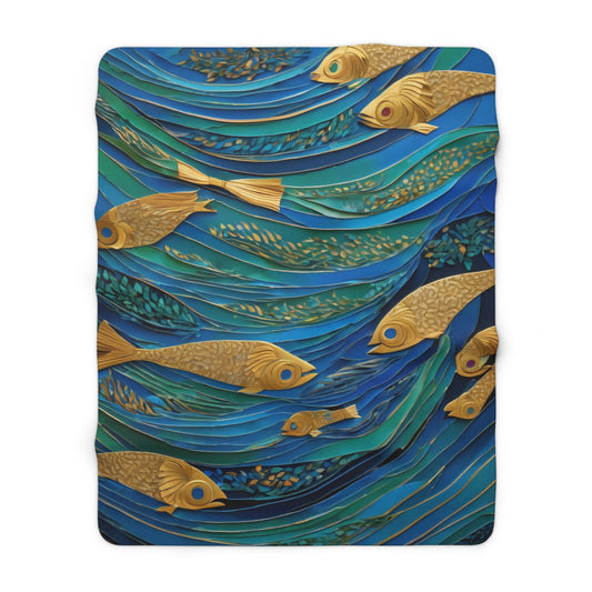 River of Dreams Cozy Sherpa Blanket | Artloom Gallery