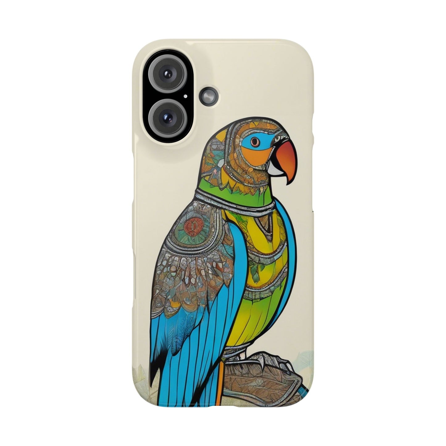 Artistic Parrot Mandala Art Slim Phone Case | Artloom Gallery