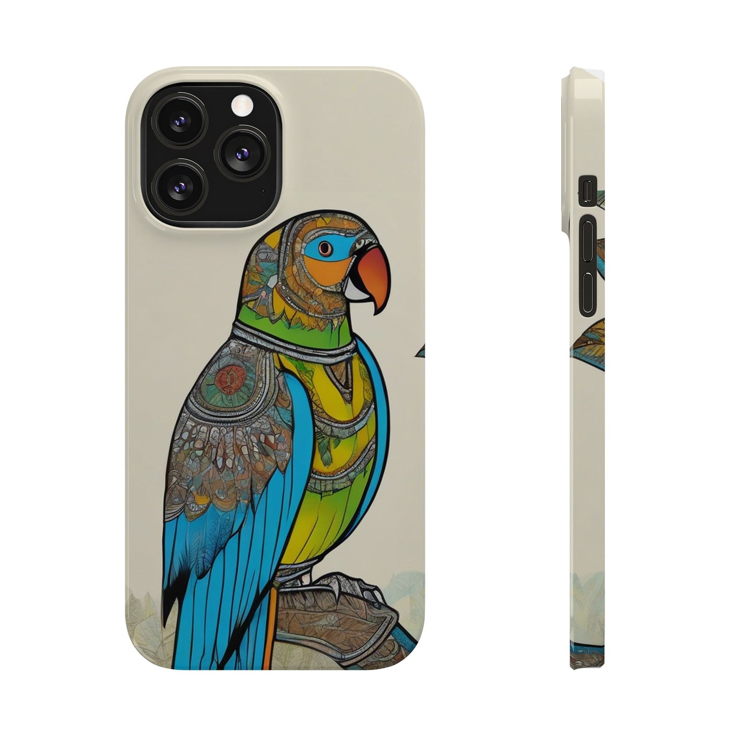 Artistic Parrot Mandala Art Slim Phone Case | Artloom Gallery