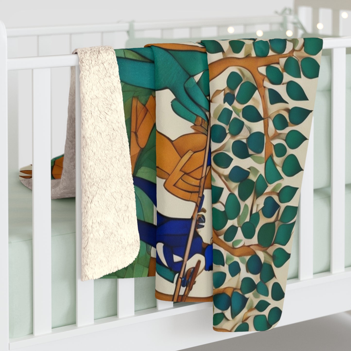 Village Musicians Cozy Sherpa Blanket | Artloom Gallery
