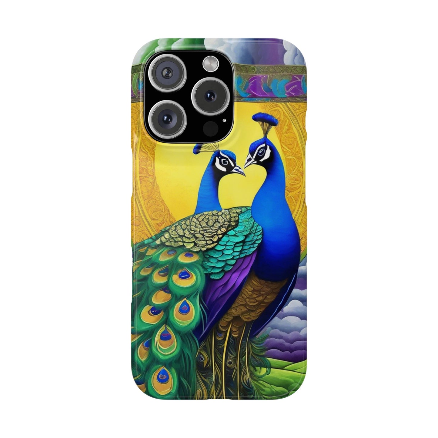 Beautiful Peacocks Slim Phone Case | Artloom Gallery