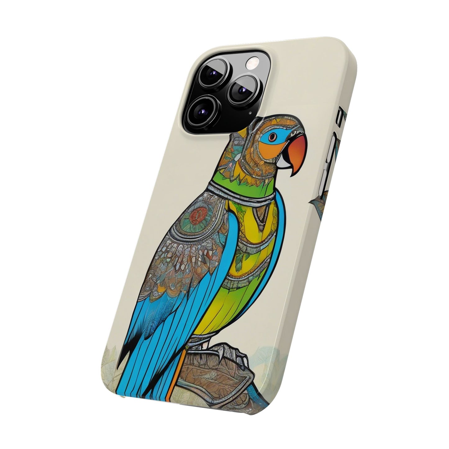 Artistic Parrot Mandala Art Slim Phone Case | Artloom Gallery