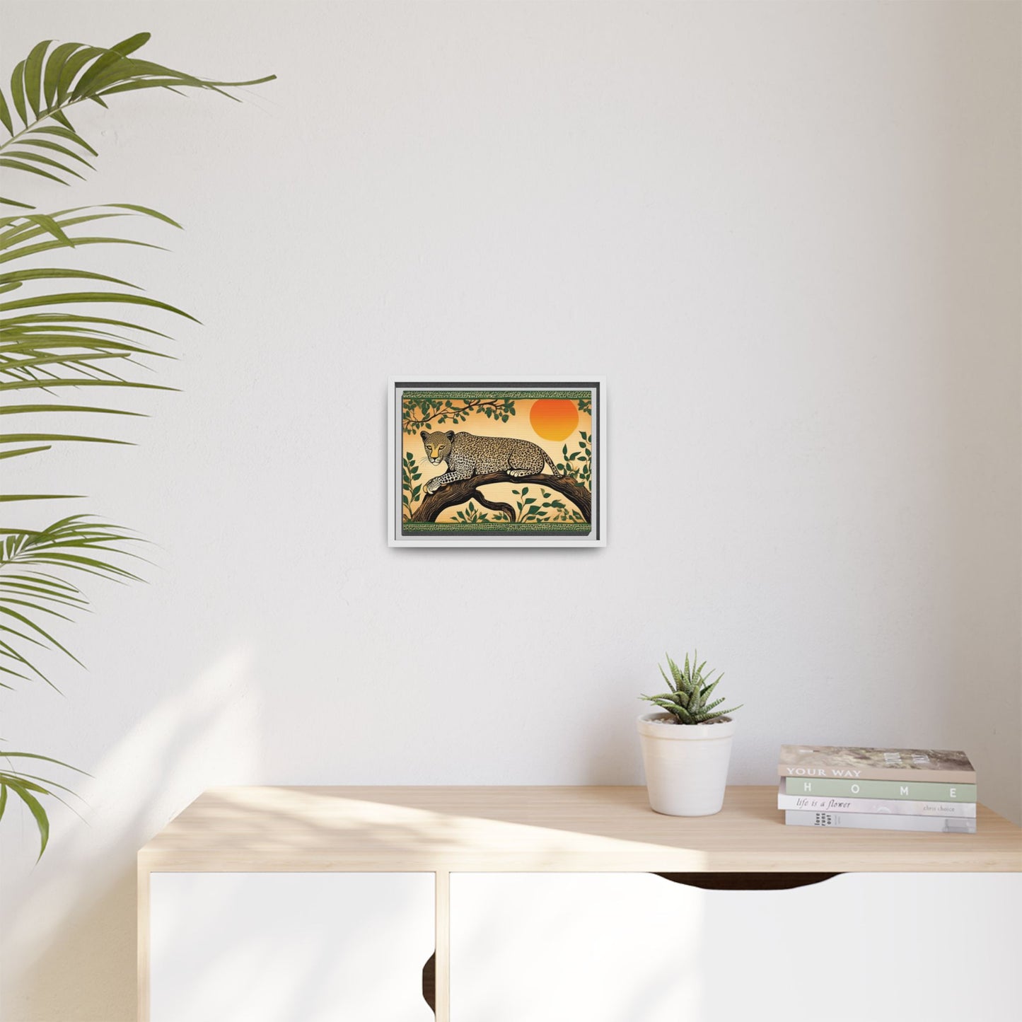 Cheetah in the Trees – Wooden Frame Canvas Print | Artloom Gallery