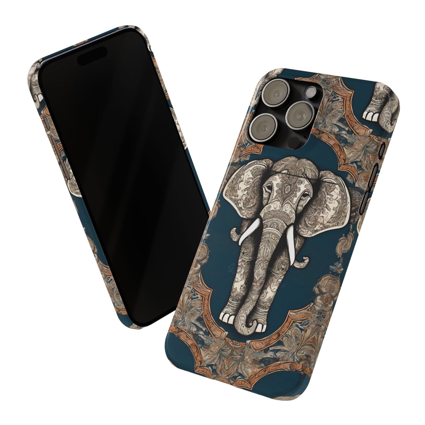 Majestic Elephant Mandala Pattern Art Slim Phone Case | Artloom Gallery