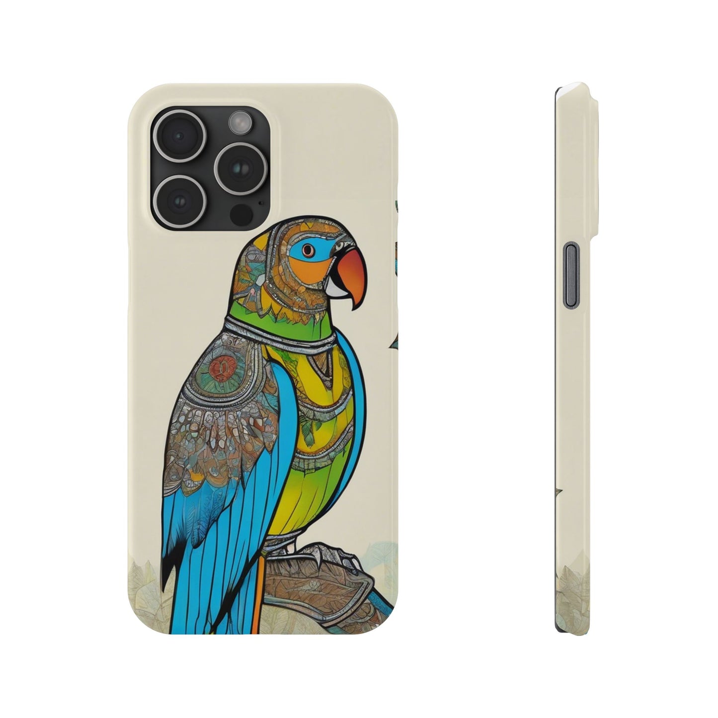 Artistic Parrot Mandala Art Slim Phone Case | Artloom Gallery