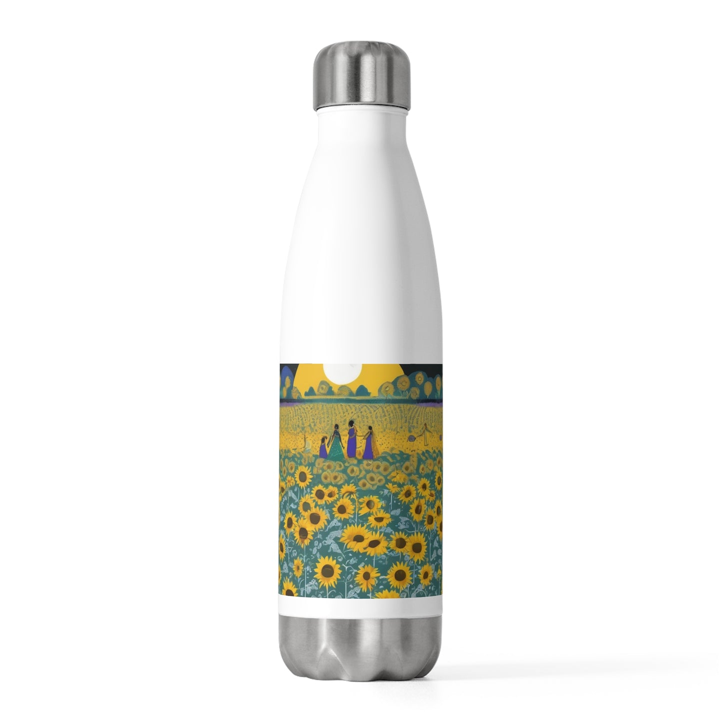 Sunflowers and Sunshine - Artistic 20oz Insulated Bottle | Artloom Gallery