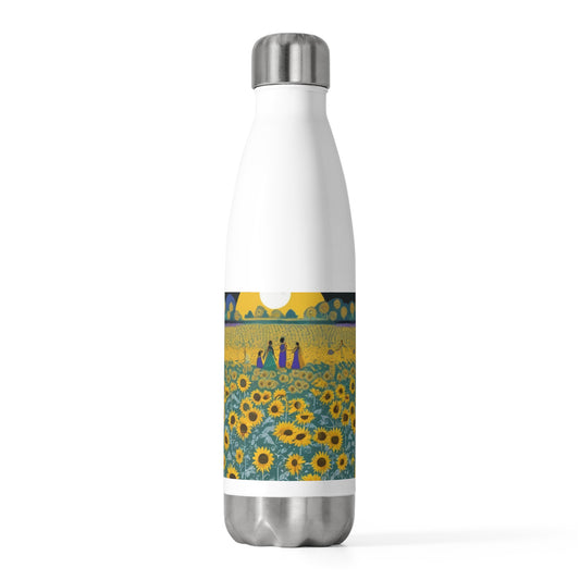 Sunflowers and Sunshine - Artistic 20oz Insulated Bottle | Artloom Gallery
