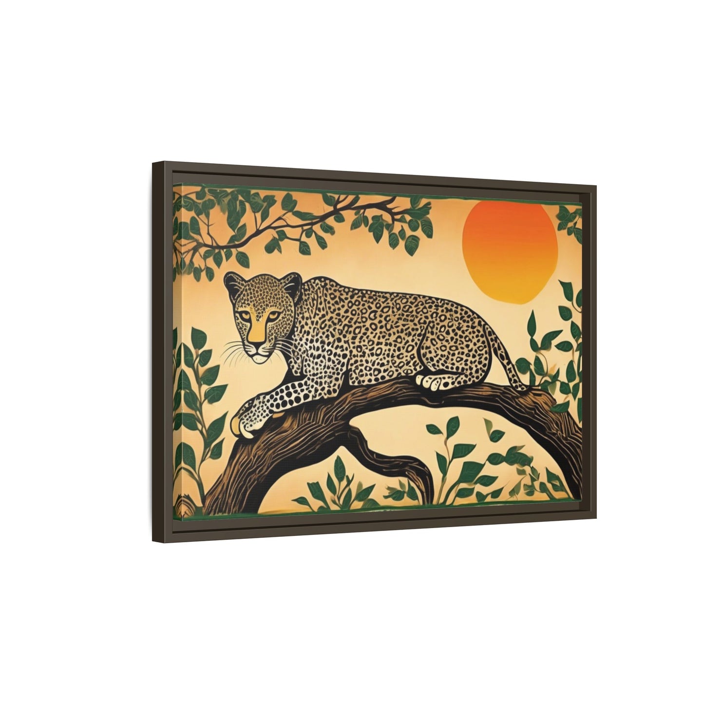 Cheetah in the Trees – Wooden Frame Canvas Print | Artloom Gallery