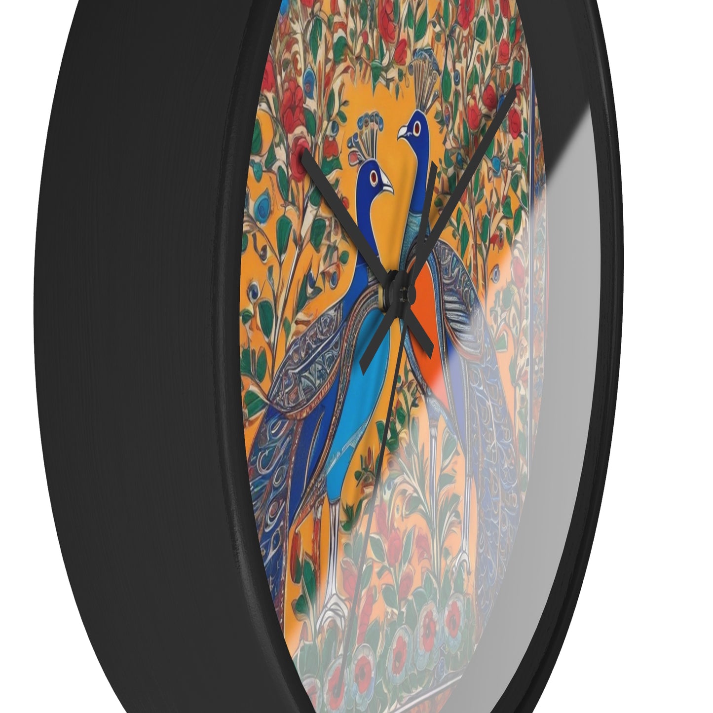 Auspicious Peacocks – Boho Wall Clock | Artloom Gallery