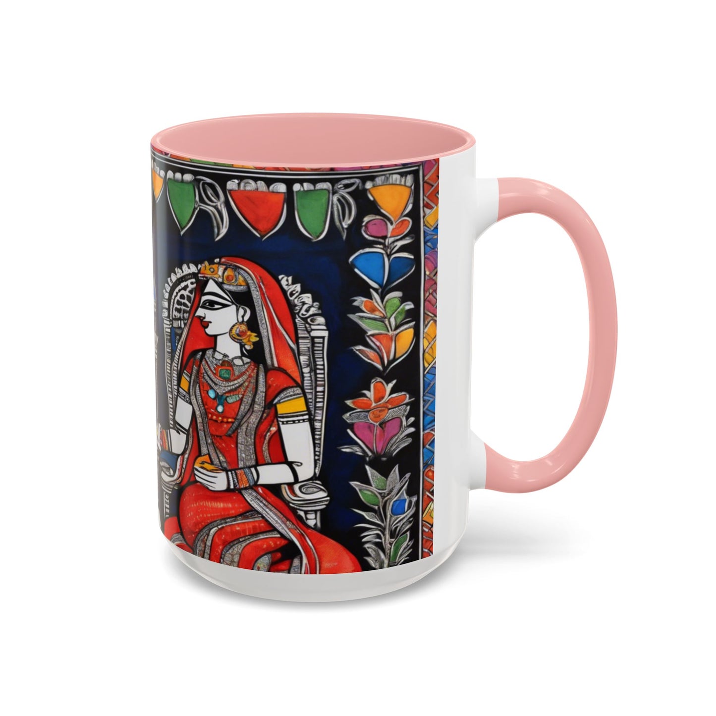 Artistic Madhubani Indian Art – Ceramic Coffee Mug (11oz/15oz) | Artloom Gallery