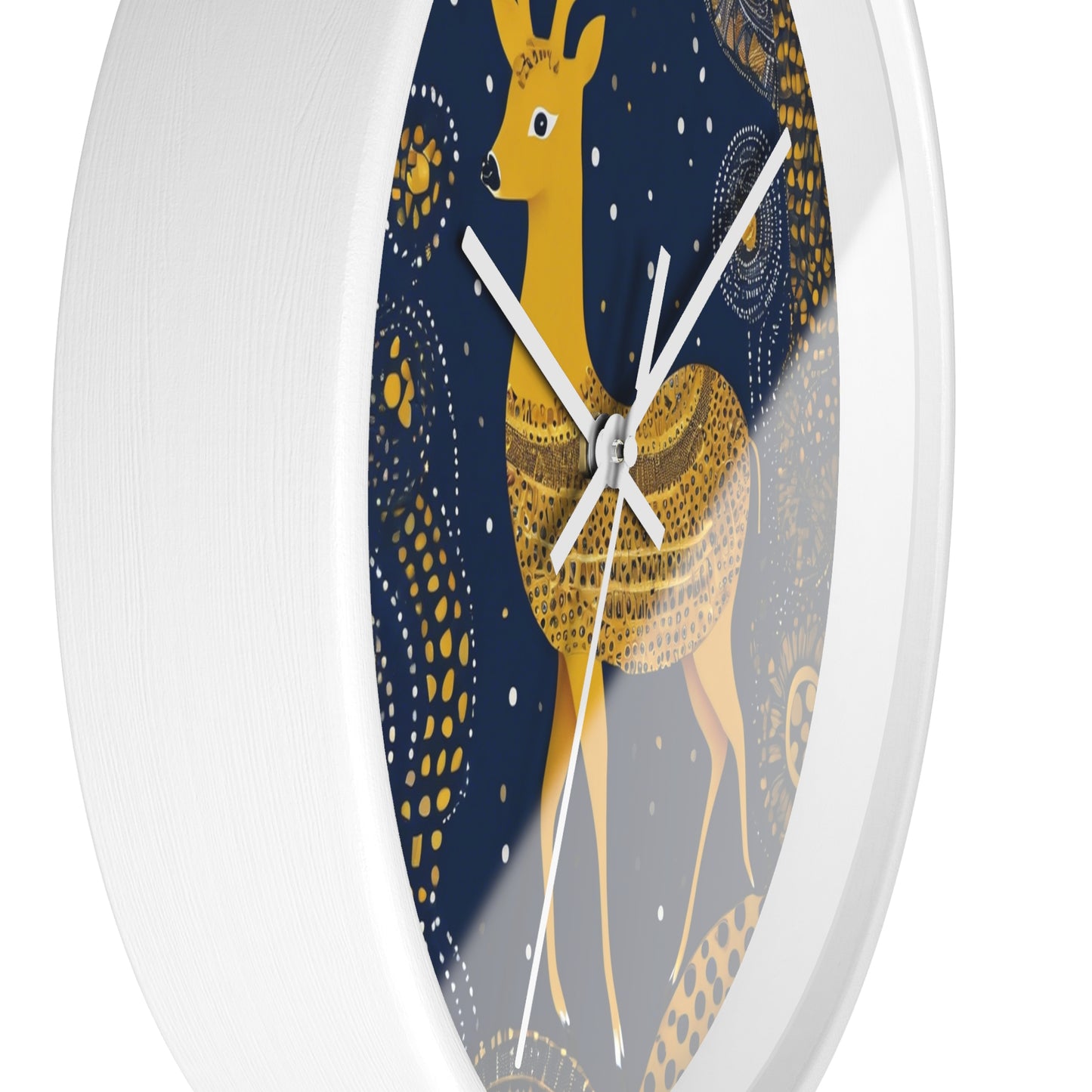 Majestic Deer – Gond Tribal Wall Clock | Artloom Gallery