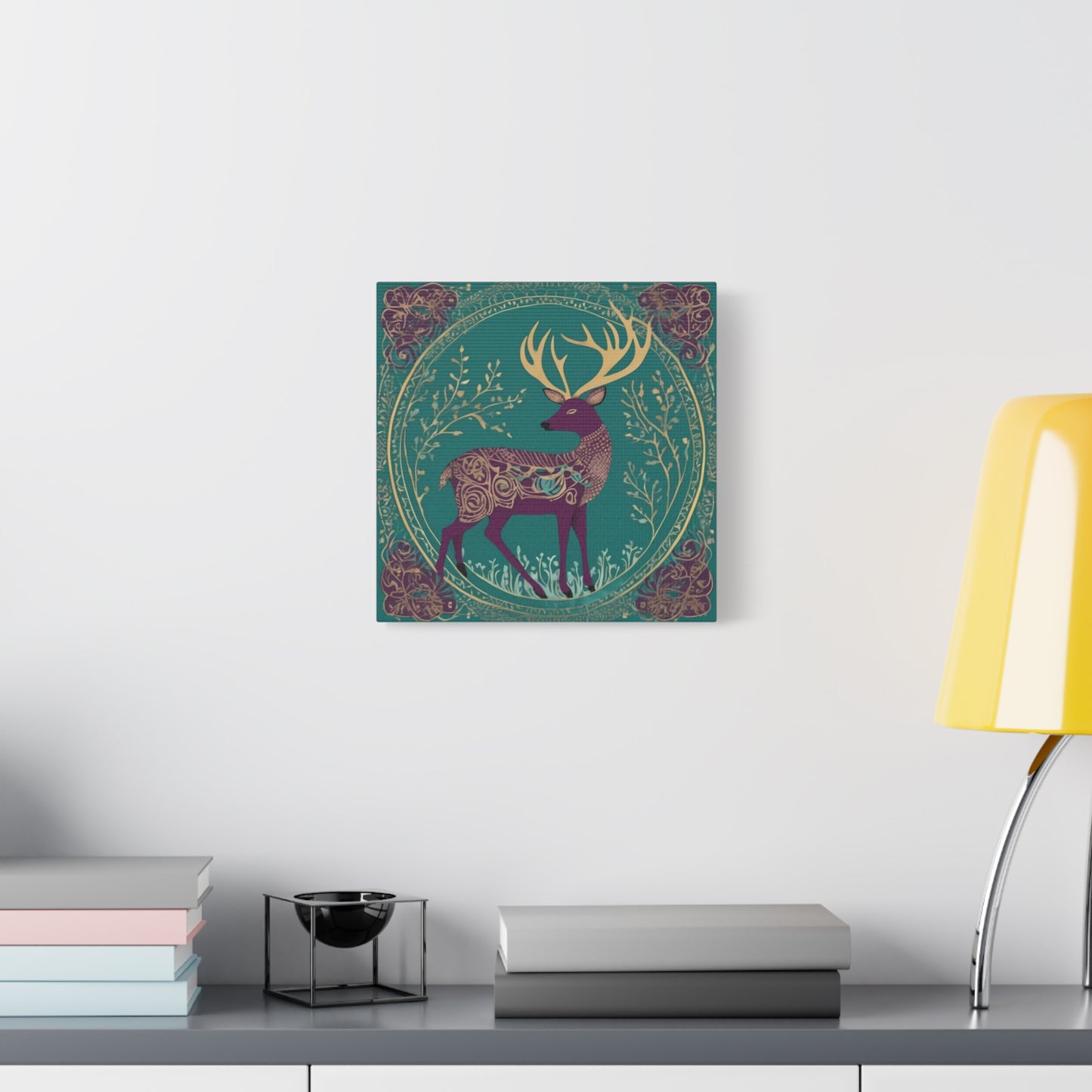 Gond Tribal Folk Art Deer Canvas Print | Artloom Gallery