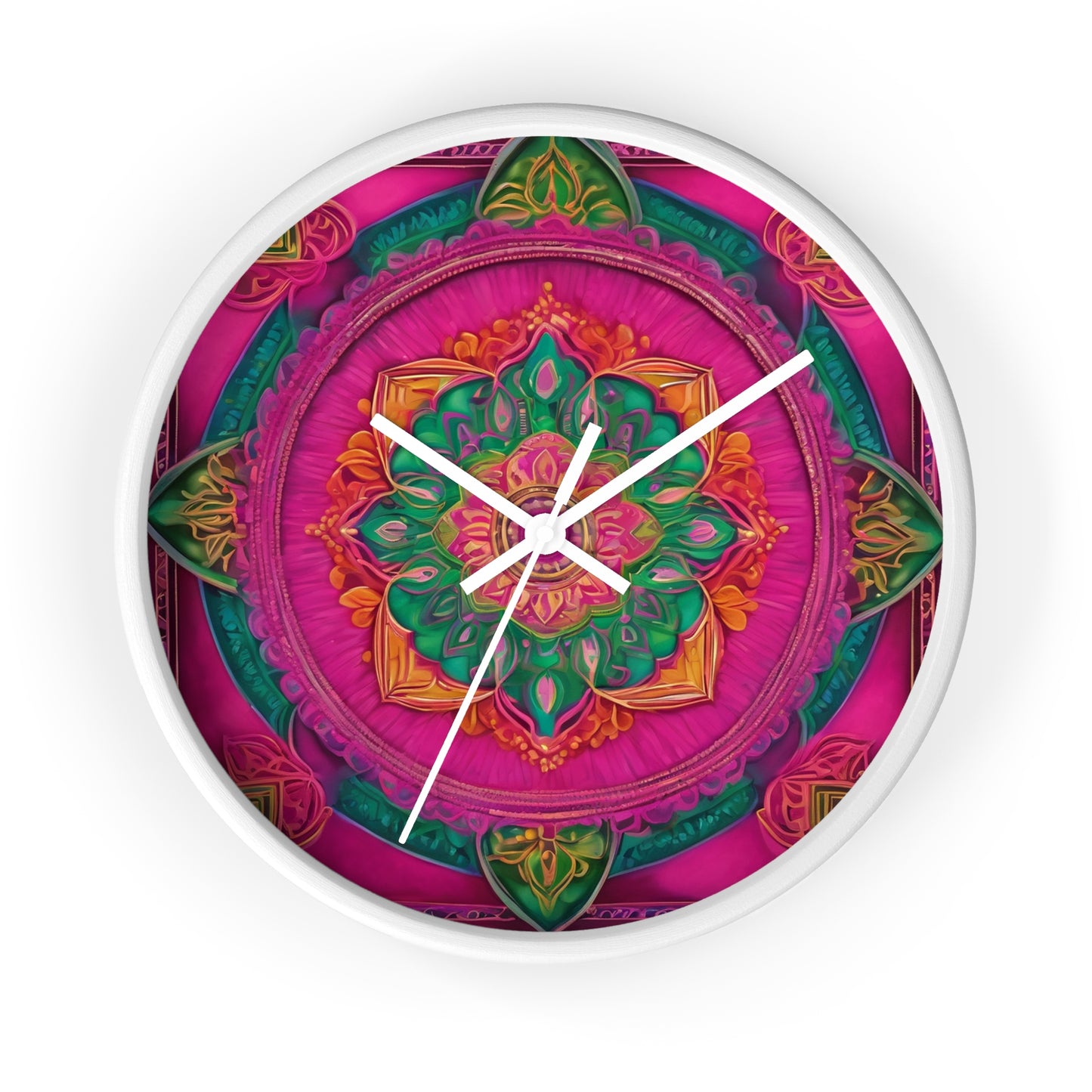 Radiant Harmony – Mandala Art Wall Clock | Artloom Gallery