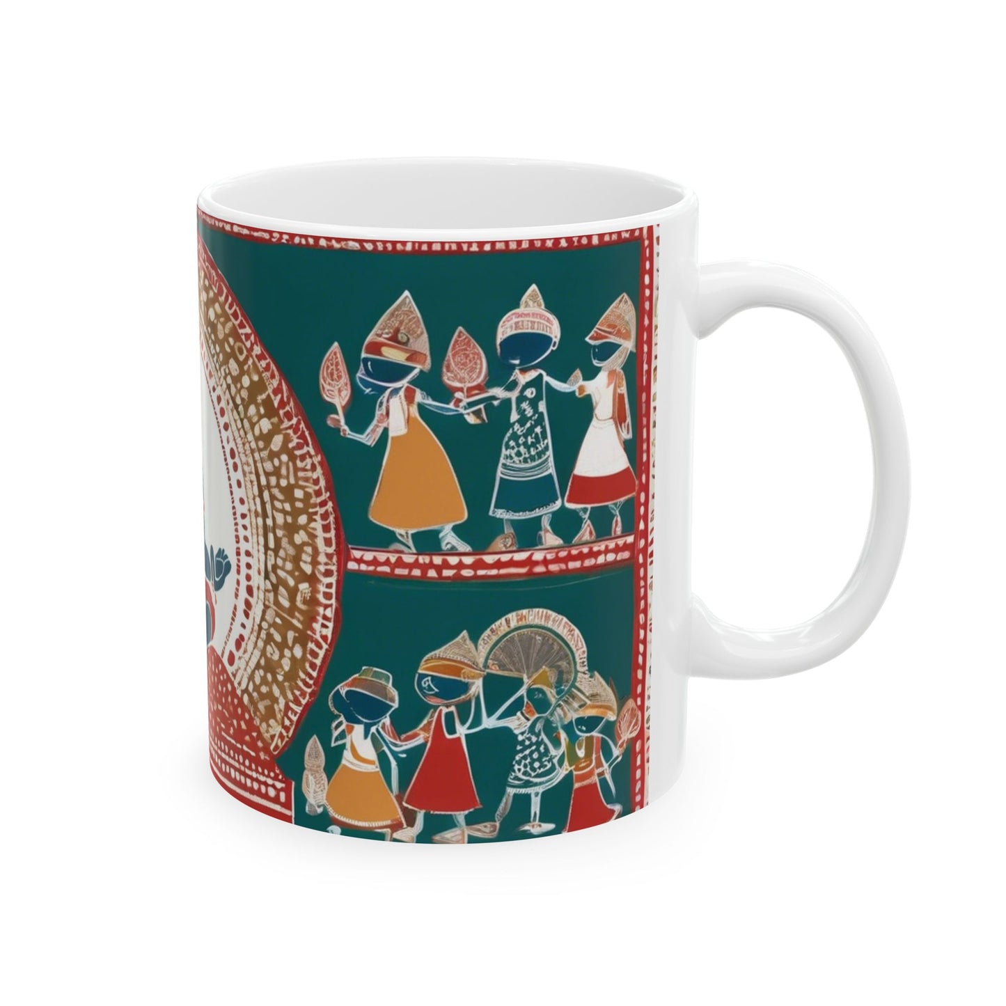 Coffee Mug – Warli Art “Let the Festivities Begin”