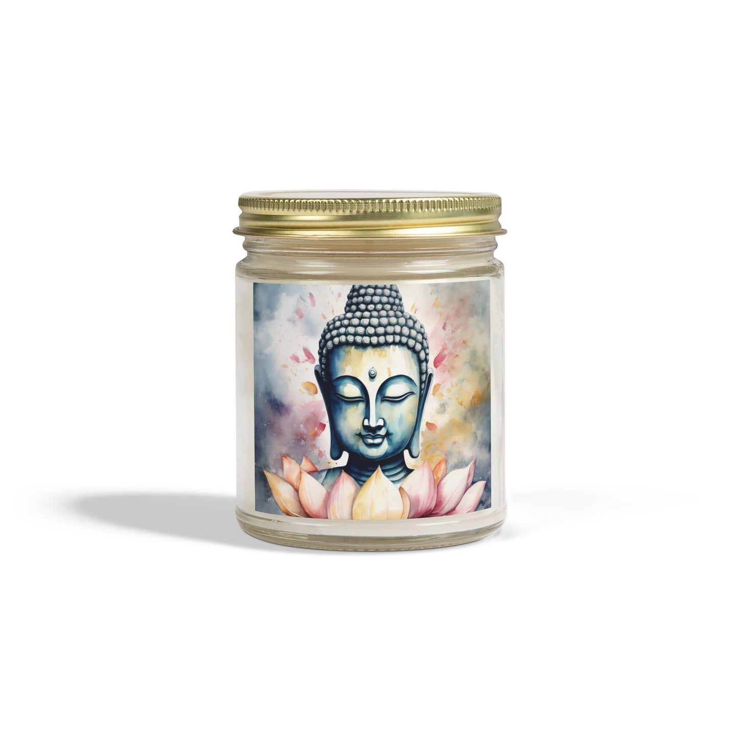 Serene Buddha in Water Color Scented Candle (4oz, 9oz) | Artloom Gallery