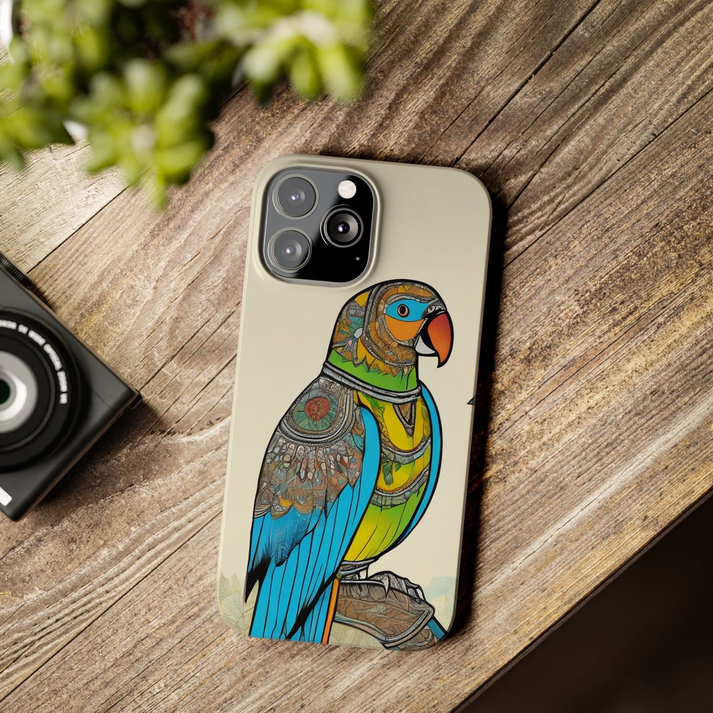 Artistic Parrot Mandala Art Slim Phone Case | Artloom Gallery
