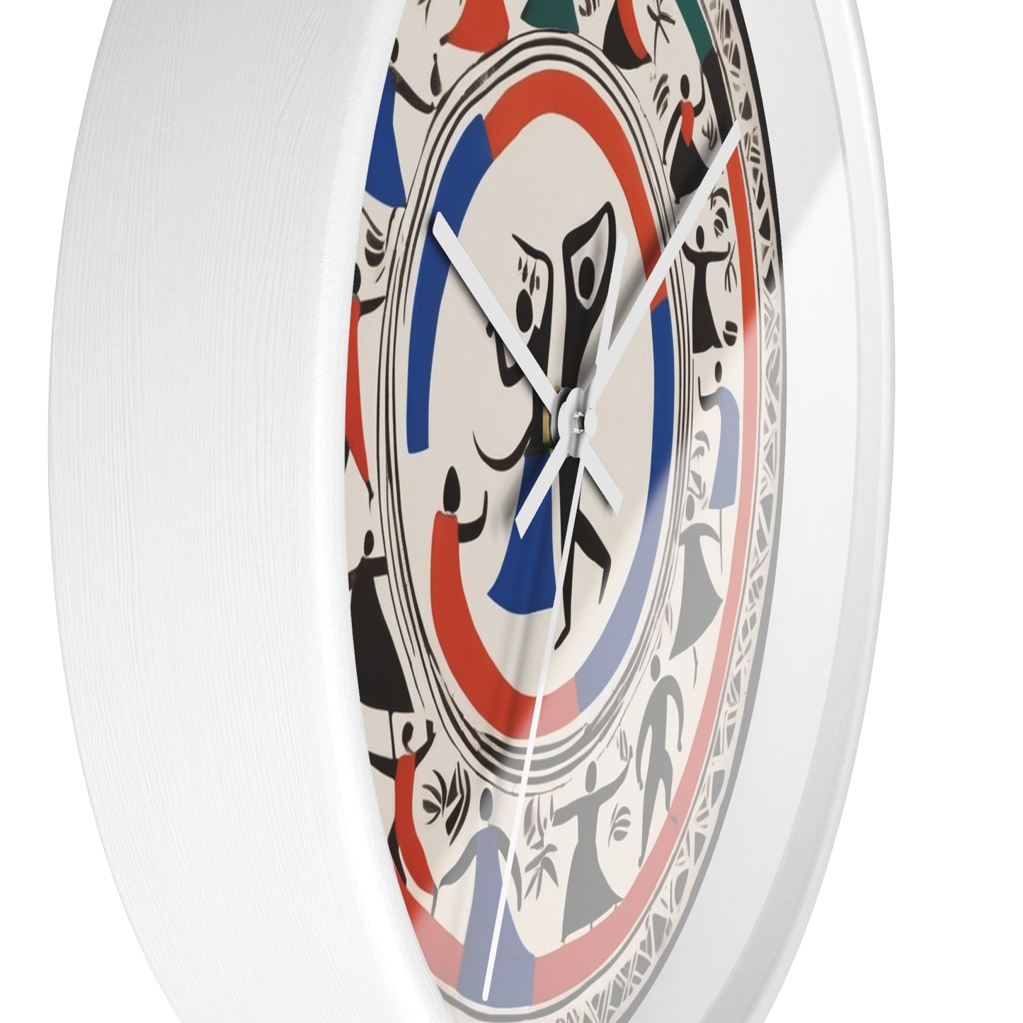 Rhythms of Time – Warli Tribal Wall Clock | Artloom Gallery