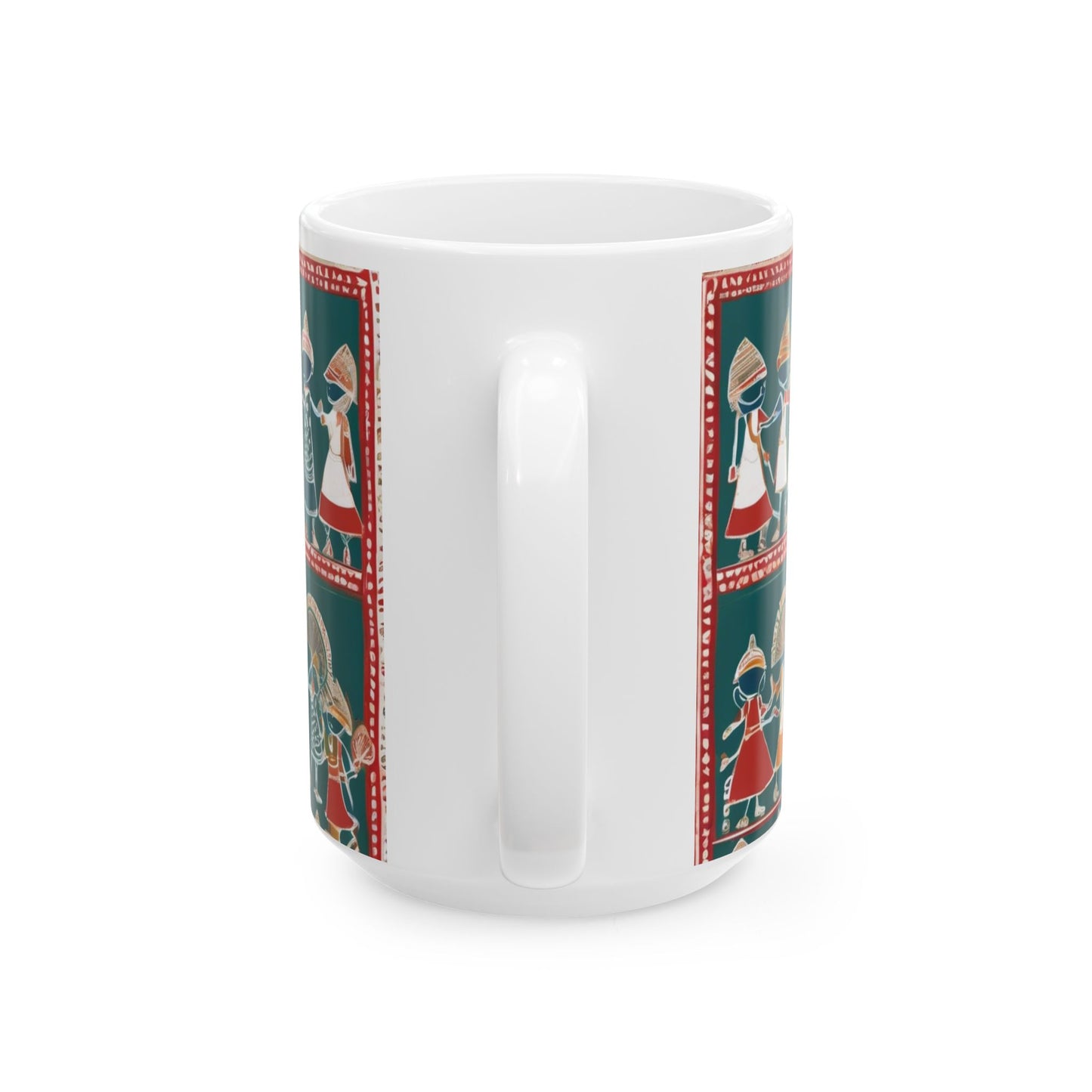Coffee Mug – Warli Art “Let the Festivities Begin”