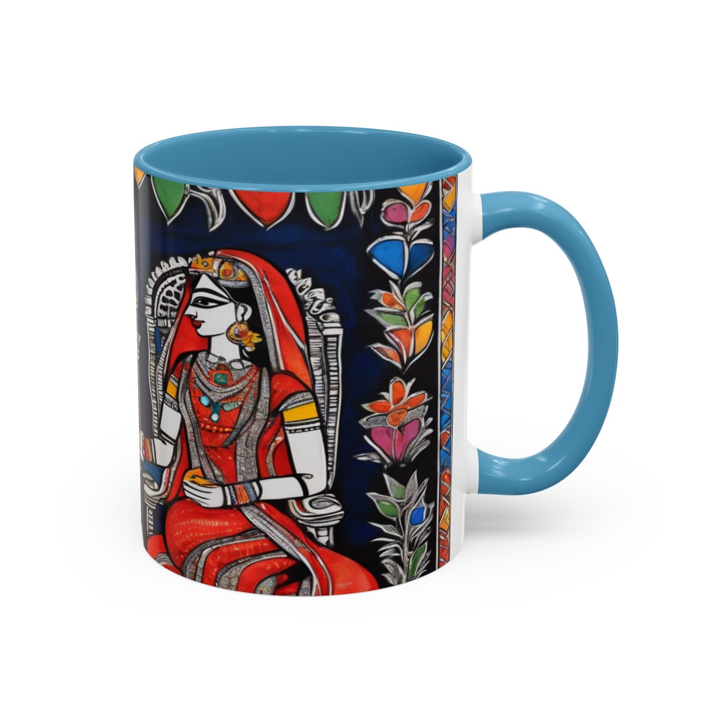 Artistic Madhubani Indian Art – Ceramic Coffee Mug (11oz/15oz) | Artloom Gallery