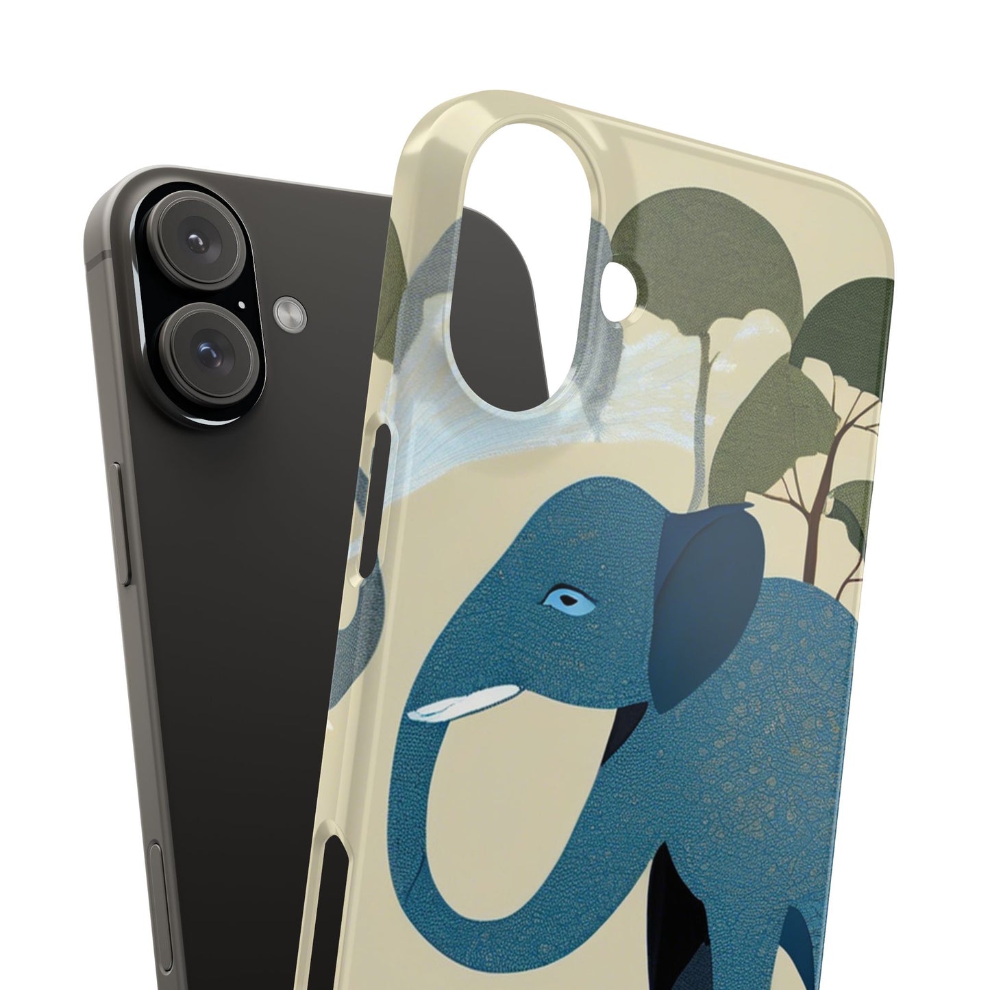 Playful Elephant Art Slim Phone Case | Artloom Gallery