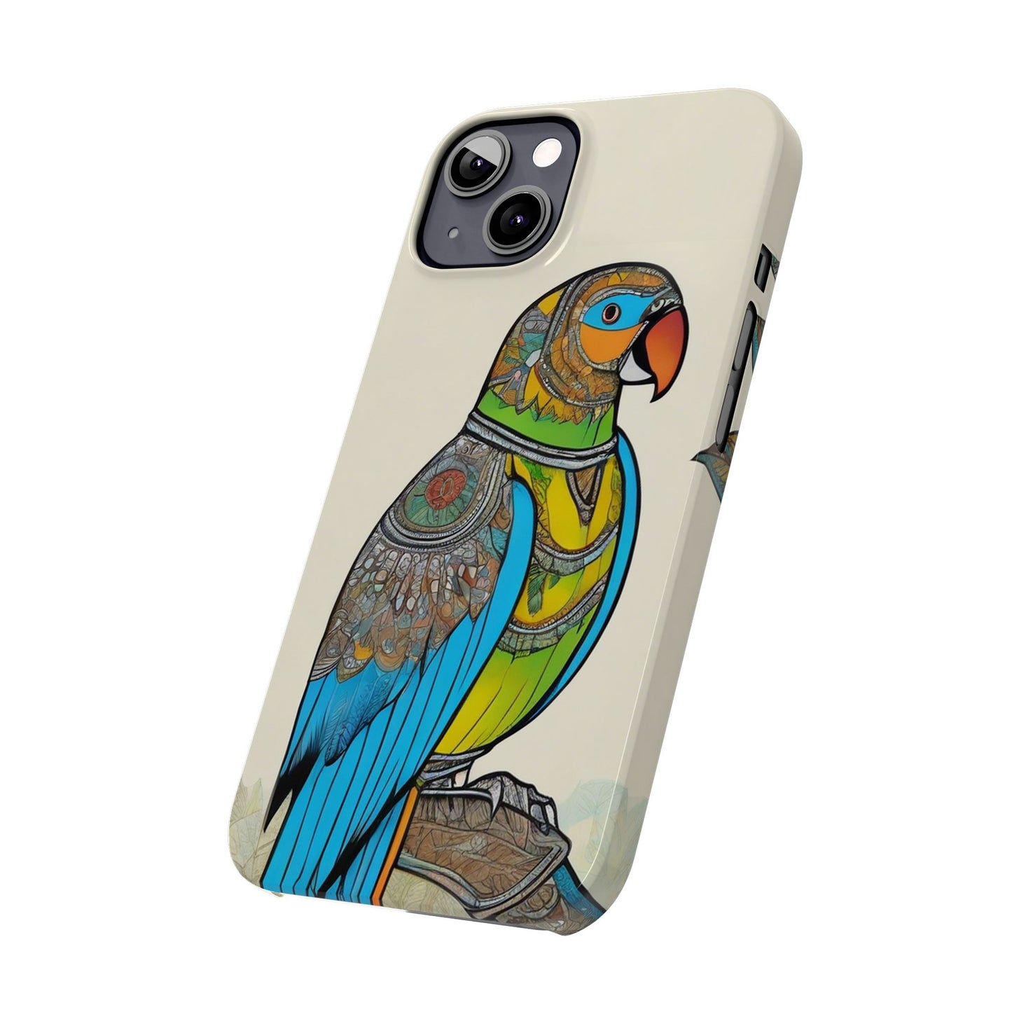 Artistic Parrot Mandala Art Slim Phone Case | Artloom Gallery