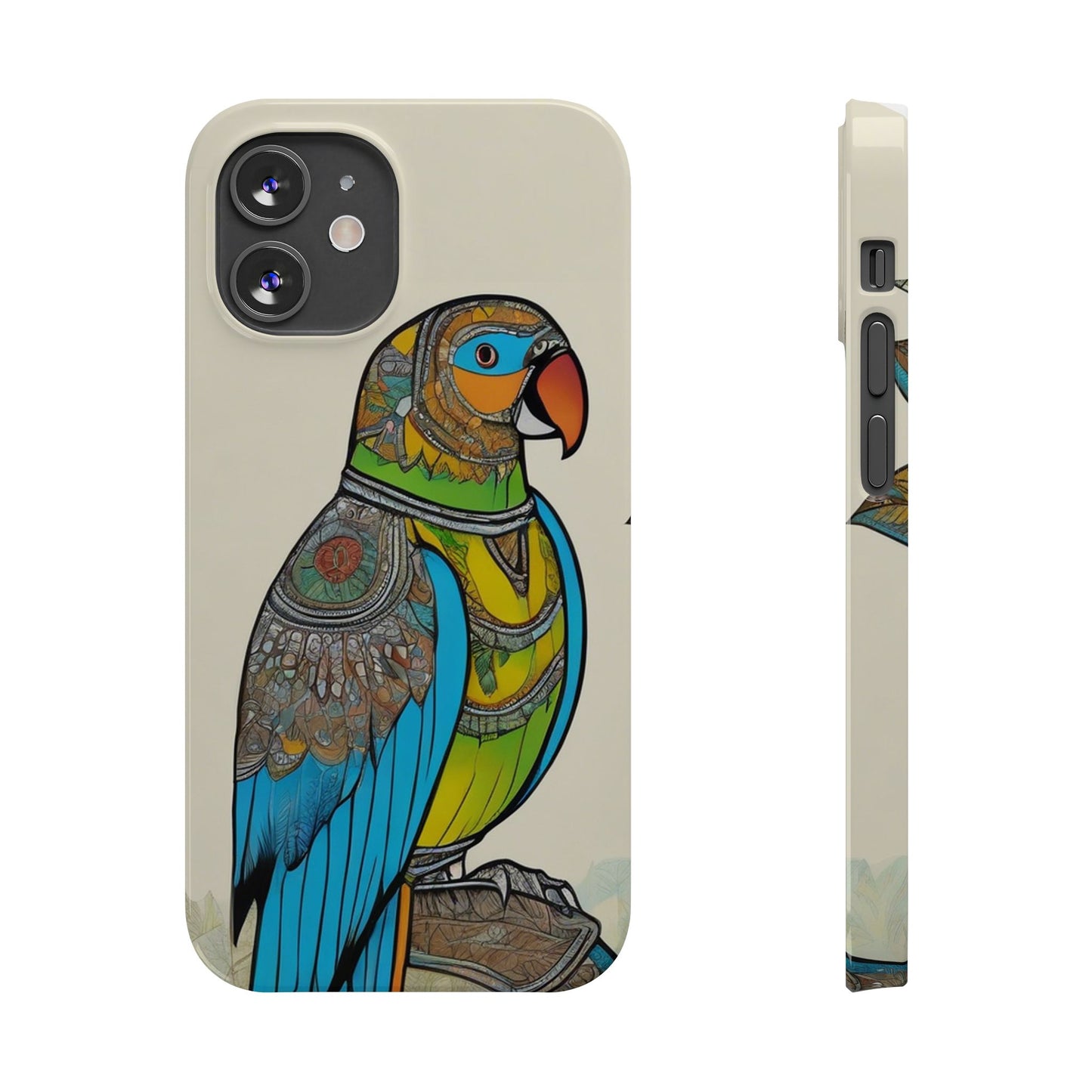 Artistic Parrot Mandala Art Slim Phone Case | Artloom Gallery
