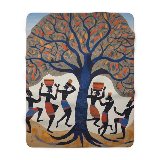 Sacred Rhythm Cozy Sherpa Blanket | Artloom Gallery