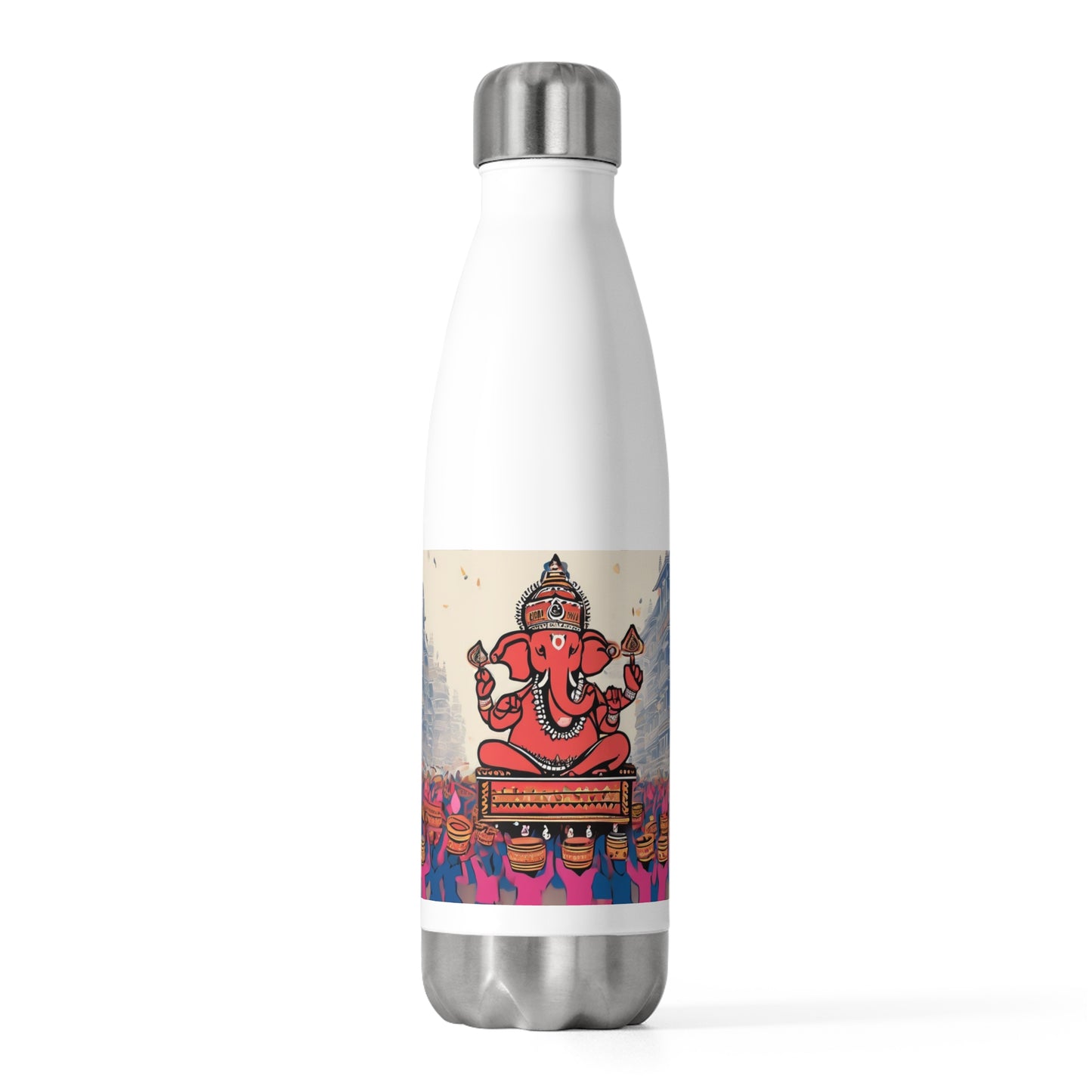 An Ode to Lord Ganesha- Artistic 20oz Insulated Bottle | Artloom Gallery