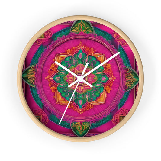 Radiant Harmony – Mandala Art Wall Clock | Artloom Gallery