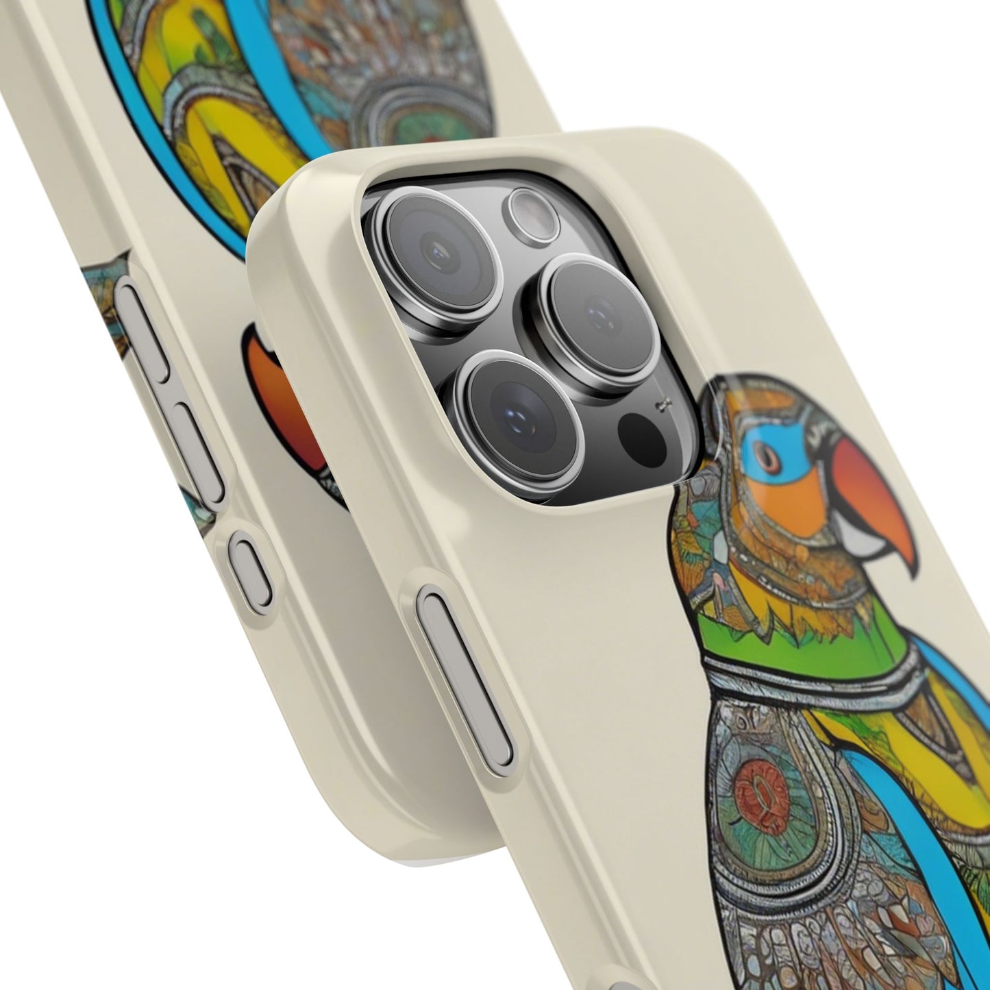 Artistic Parrot Mandala Art Slim Phone Case | Artloom Gallery